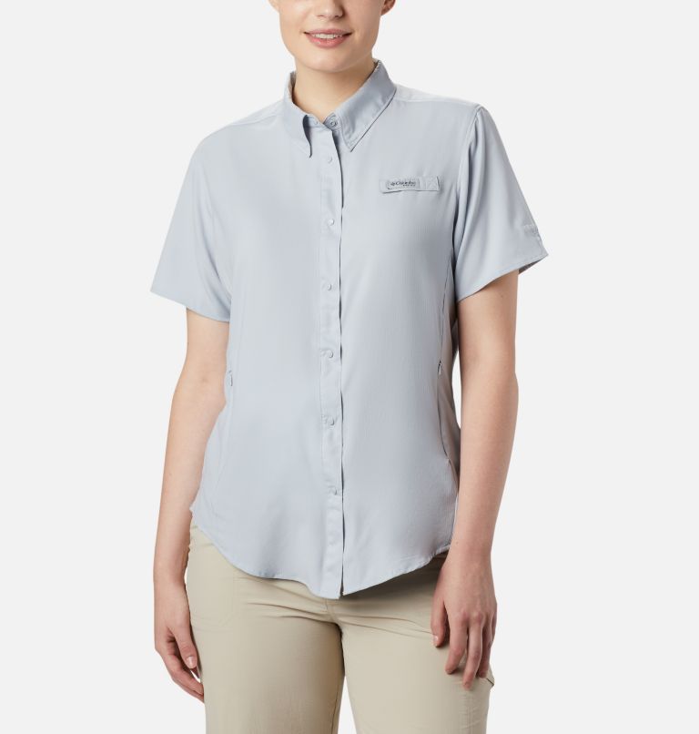 Women’s PFG Tamiami II Short Sleeve Shirt, Color: Cirrus Grey, image 1