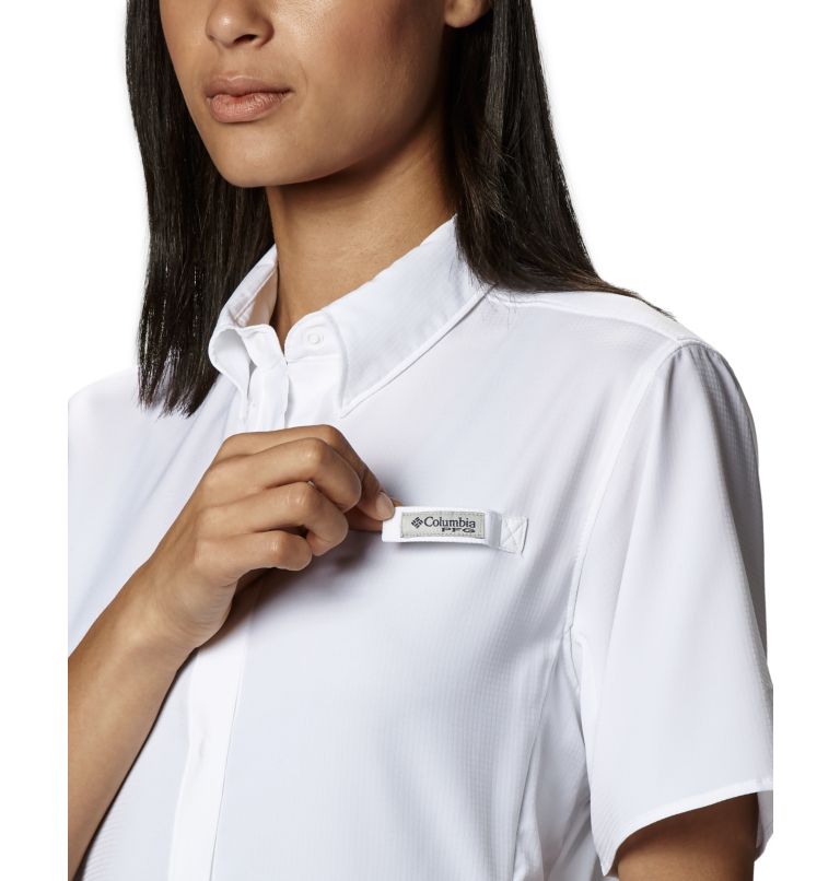 Women’s PFG Tamiami II Short Sleeve Shirt, Color: White, image 5