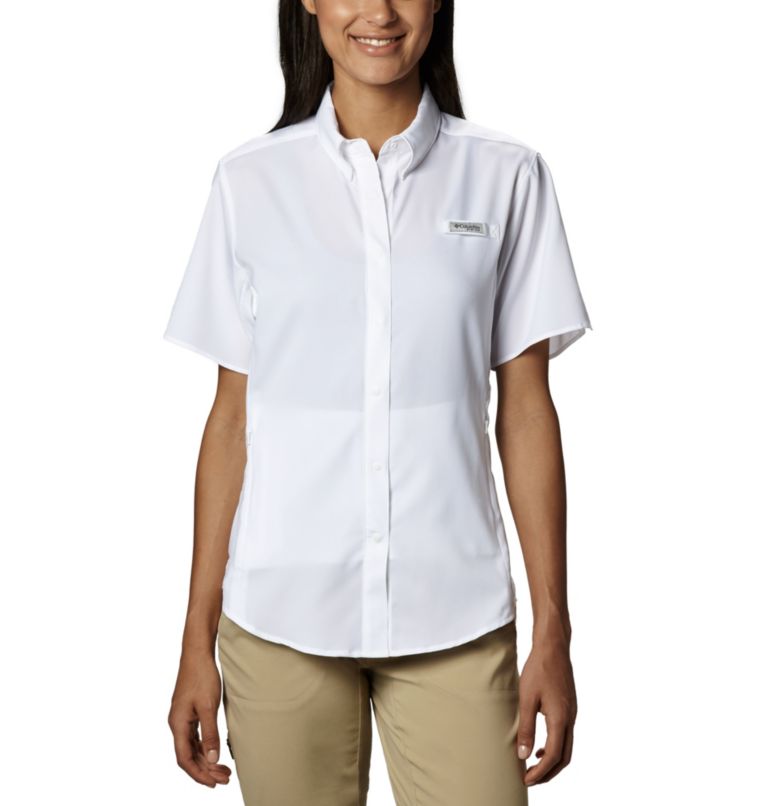 Women’s PFG Tamiami II Short Sleeve Shirt, Color: White, image 1
