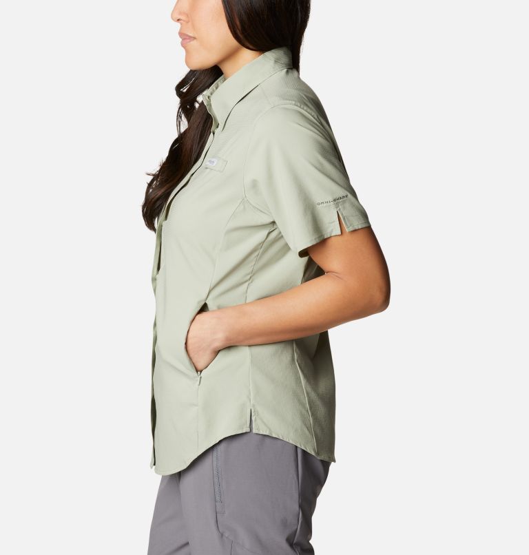 Women’s PFG Tamiami II Short Sleeve Shirt, Color: Safari, image 3