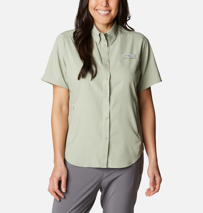 Thumbnail: Women’s PFG Tamiami II Short Sleeve Shirt, Color: Safari, image 1