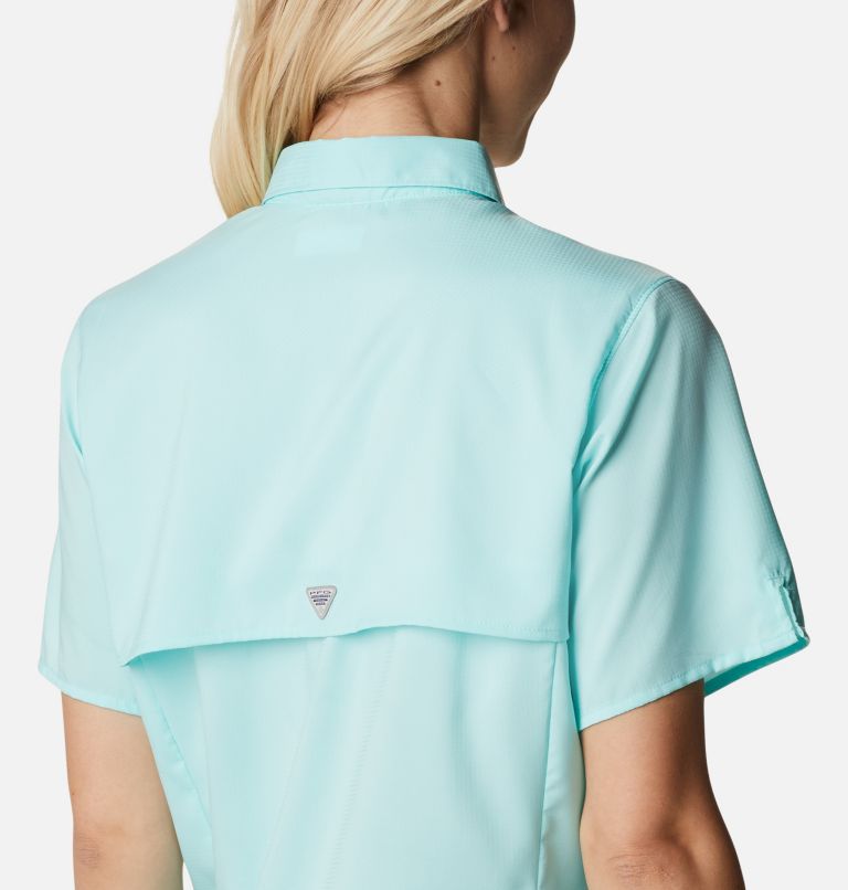 Women’s PFG Tamiami II Short Sleeve Shirt, Color: Gulf Stream, image 5