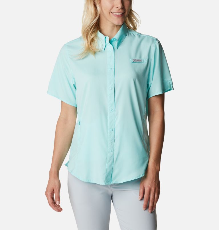Women’s PFG Tamiami II Short Sleeve Shirt, Color: Gulf Stream, image 1
