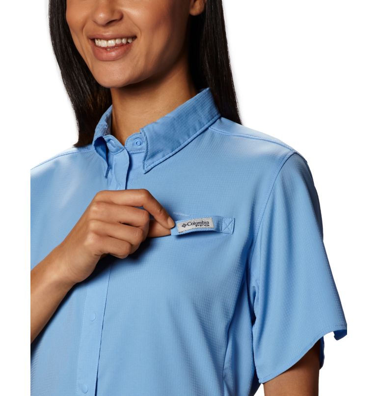 Women’s PFG Tamiami II Short Sleeve Shirt, Color: White Cap, image 4