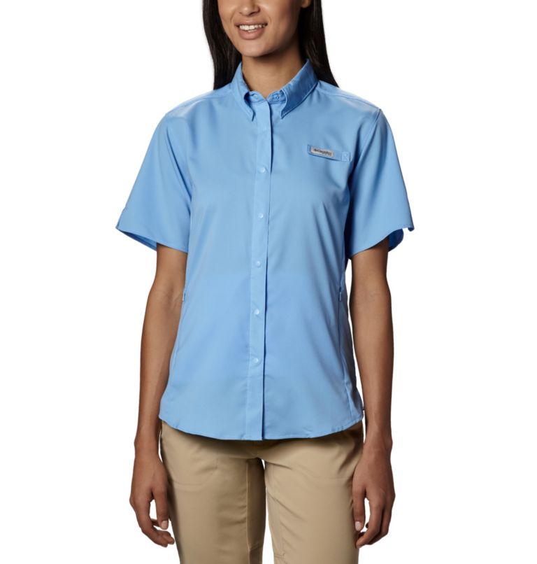 Women’s PFG Tamiami II Short Sleeve Shirt, Color: White Cap, image 1