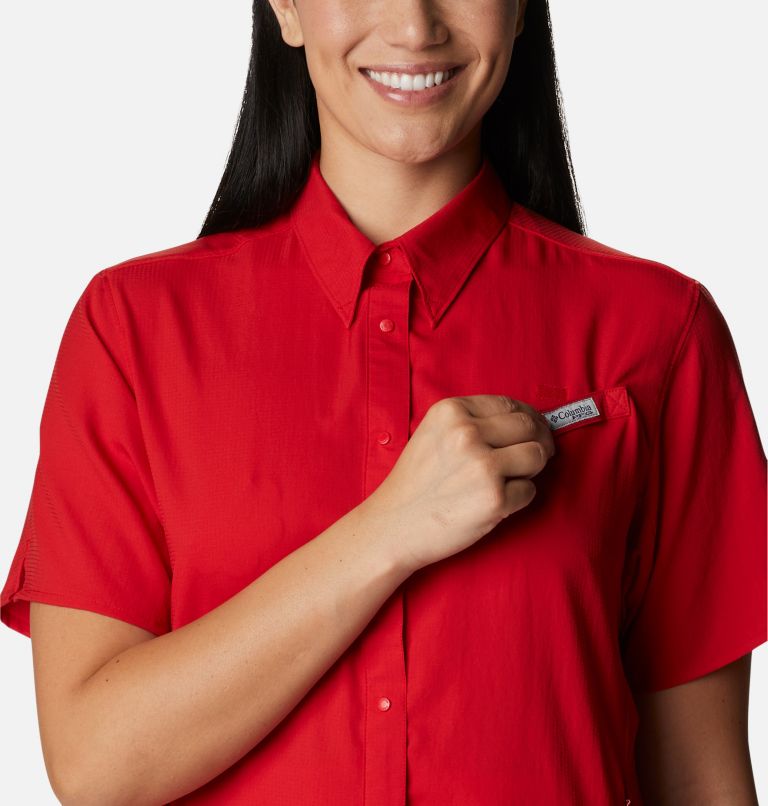 Thumbnail: Women’s PFG Tamiami II Short Sleeve Shirt, Color: Red Spark, image 4