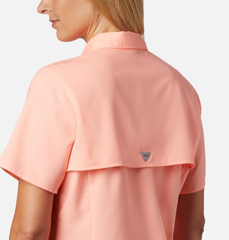 Thumbnail: Womens Tamiami II SS Shirt | 884 | S, Color: Tiki Pink, image 3