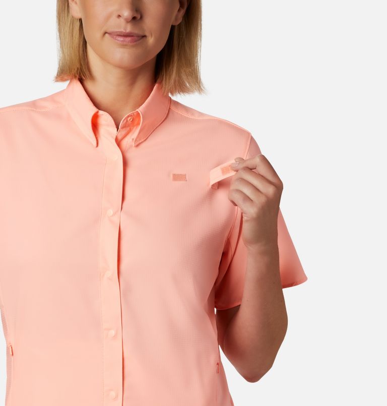 Thumbnail: Women’s PFG Tamiami II Short Sleeve Shirt, Color: Tiki Pink, image 4