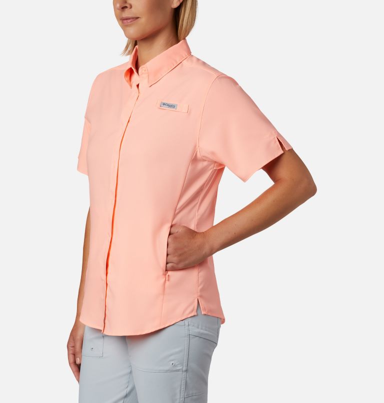 Women’s PFG Tamiami II Short Sleeve Shirt, Color: Tiki Pink, image 5
