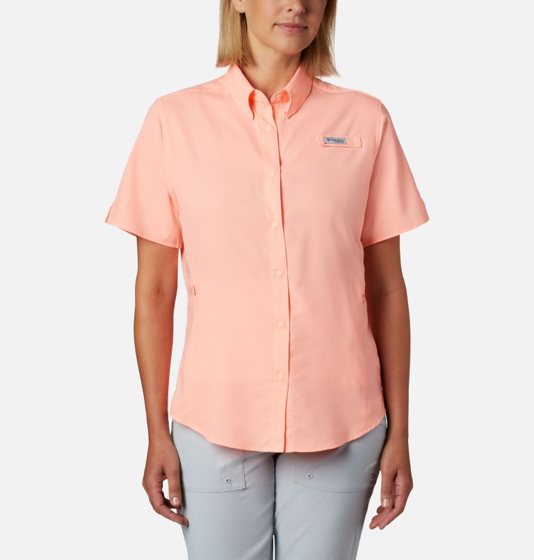 Women’s PFG Tamiami II Short Sleeve Shirt, Color: Tiki Pink, image 1