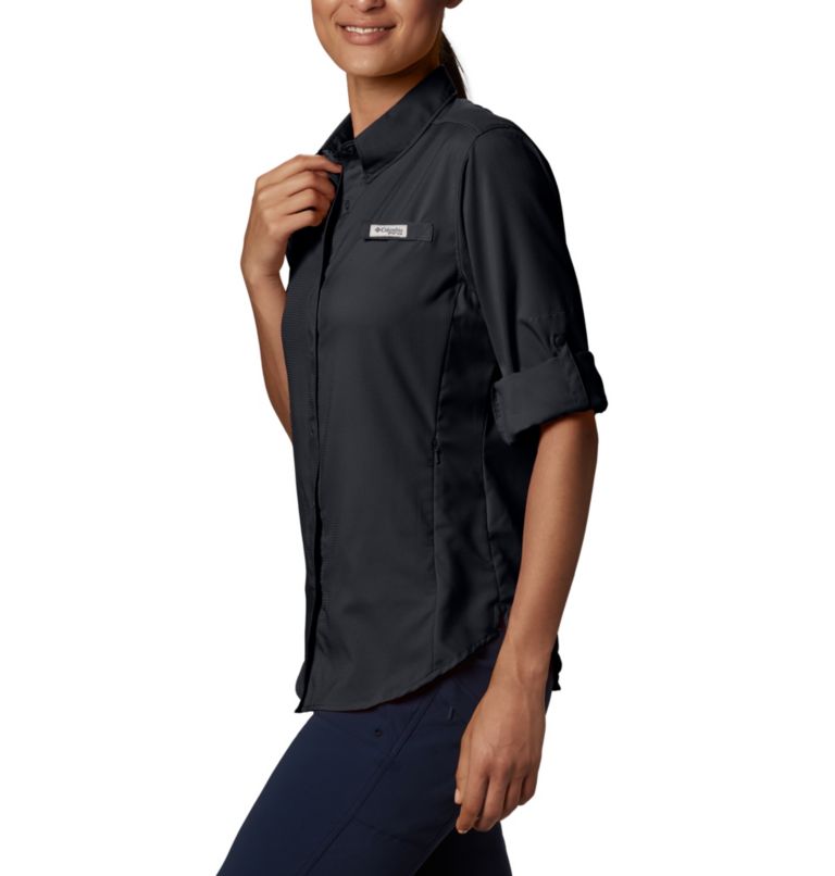 Women’s PFG Tamiami II Long Sleeve Shirt, Color: Black, image 3