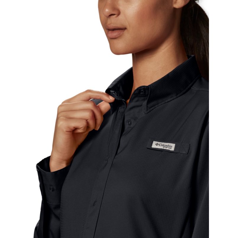 Thumbnail: Women’s PFG Tamiami II Long Sleeve Shirt, Color: Black, image 5