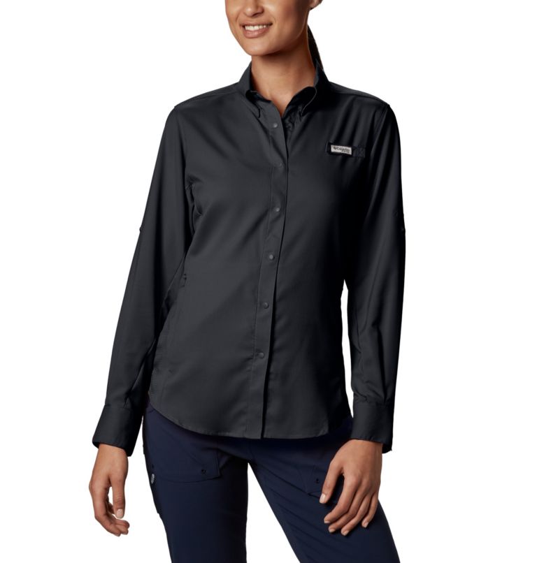 Women’s PFG Tamiami II Long Sleeve Shirt, Color: Black, image 1