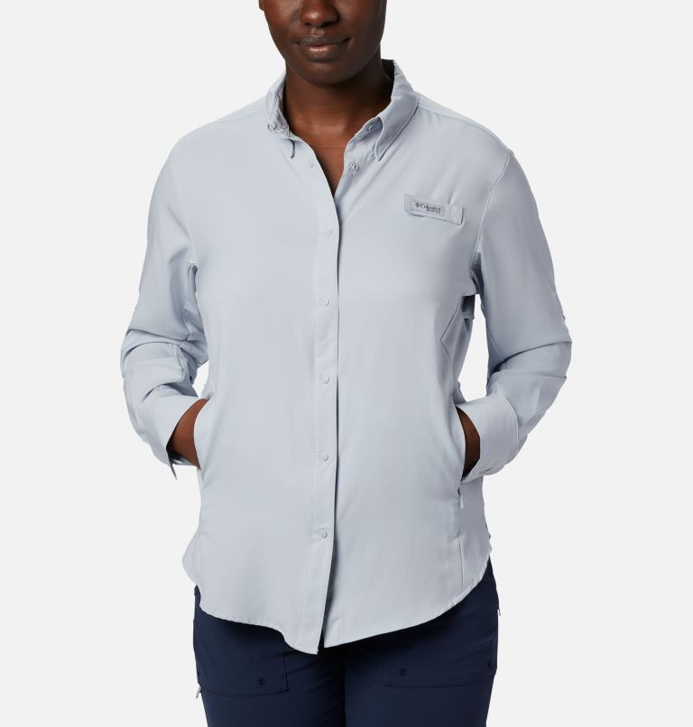 Women’s PFG Tamiami II Long Sleeve Shirt, Color: Cirrus Grey
