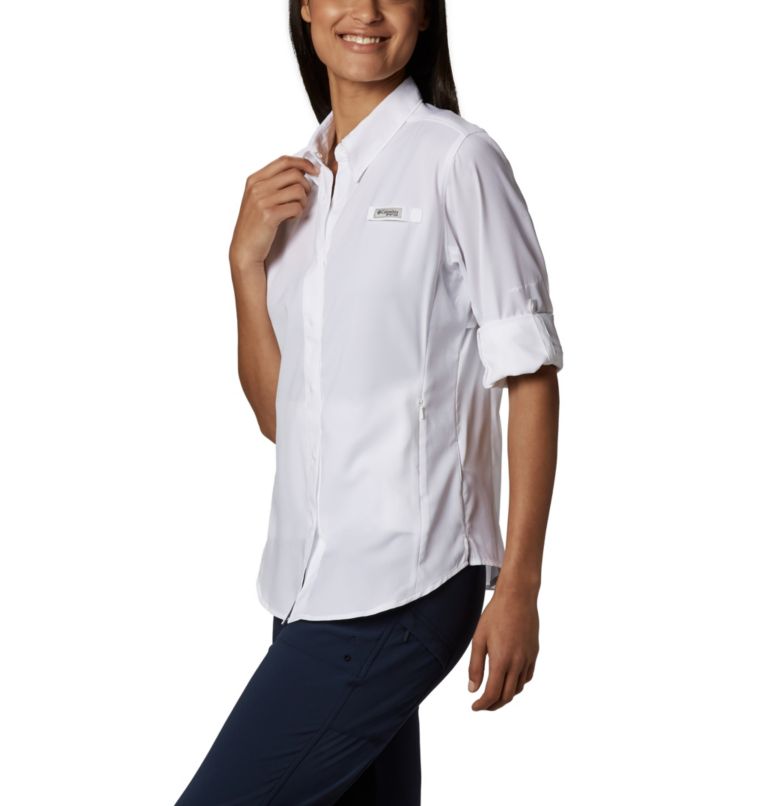 Womens Tamiami II LS Shirt | 100 | M, Color: White, image 3