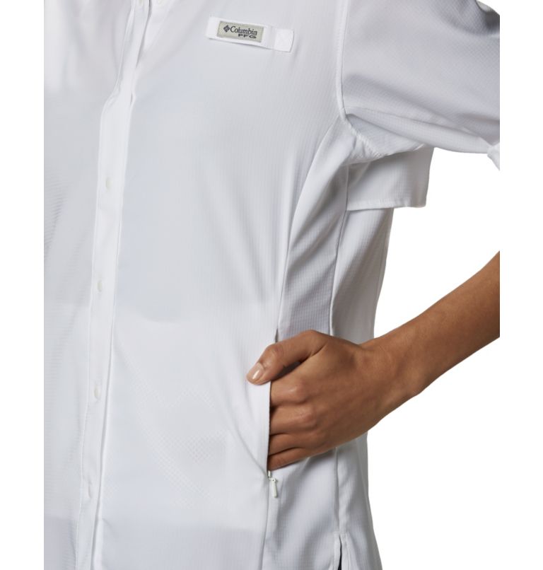Thumbnail: Women’s PFG Tamiami II Long Sleeve Shirt, Color: White, image 4