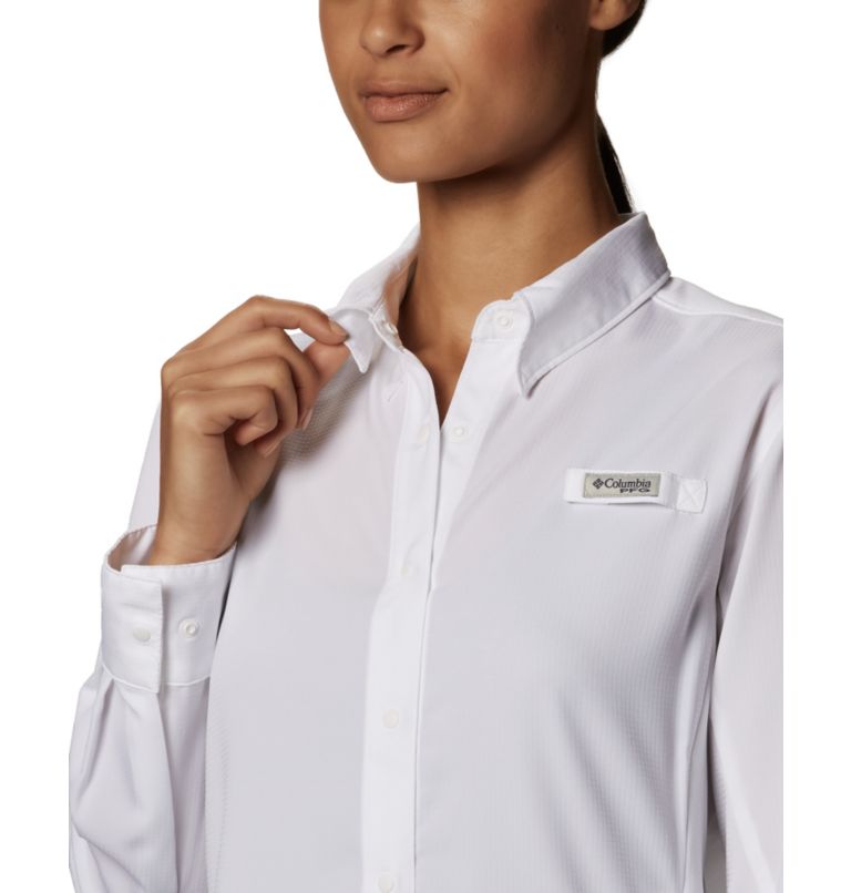 Women’s PFG Tamiami II Long Sleeve Shirt, Color: White