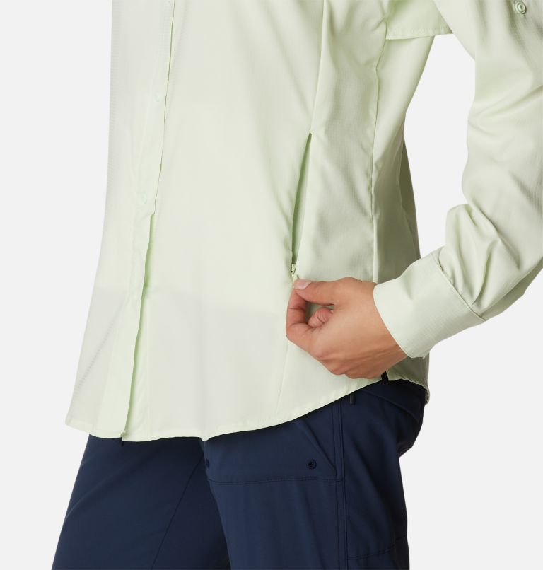 Women’s PFG Tamiami II Long Sleeve Shirt, Color: Light Lime, image 6