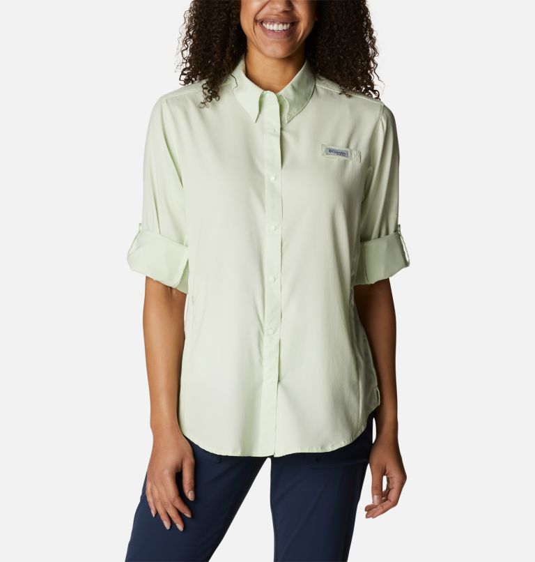 Women’s PFG Tamiami II Long Sleeve Shirt, Color: Light Lime, image 7