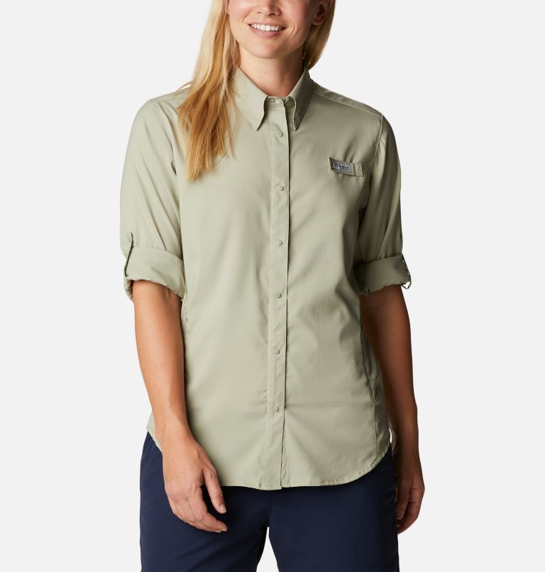 Women’s PFG Tamiami II Long Sleeve Shirt, Color: Safari, image 6