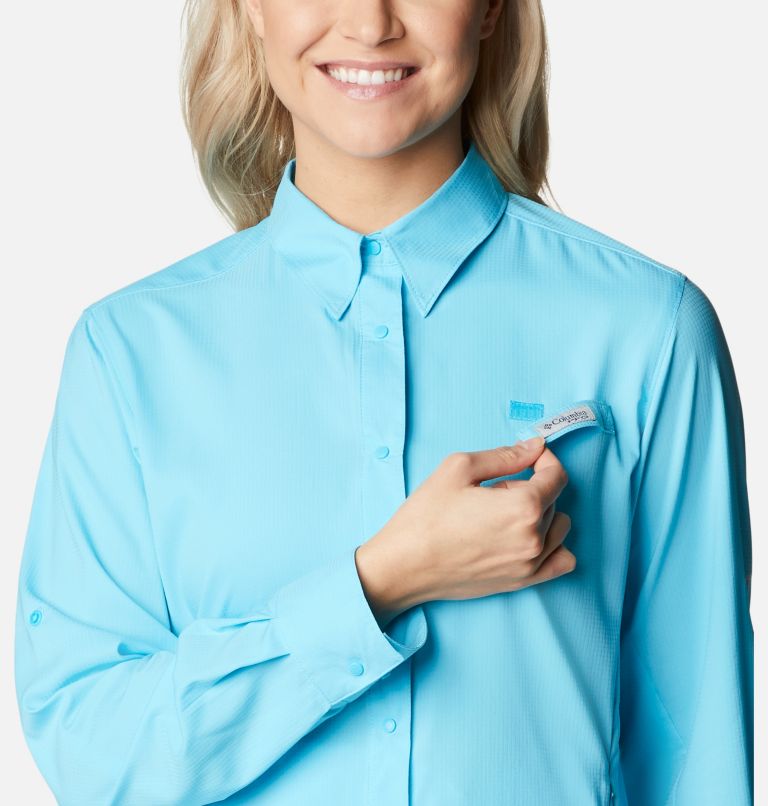 Women’s PFG Tamiami II Long Sleeve Shirt, Color: Atoll, image 4