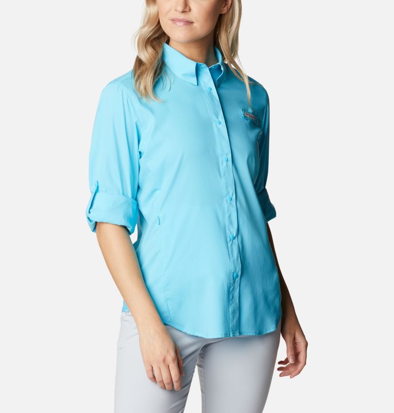 Thumbnail: Women’s PFG Tamiami II Long Sleeve Shirt, Color: Atoll, image 6