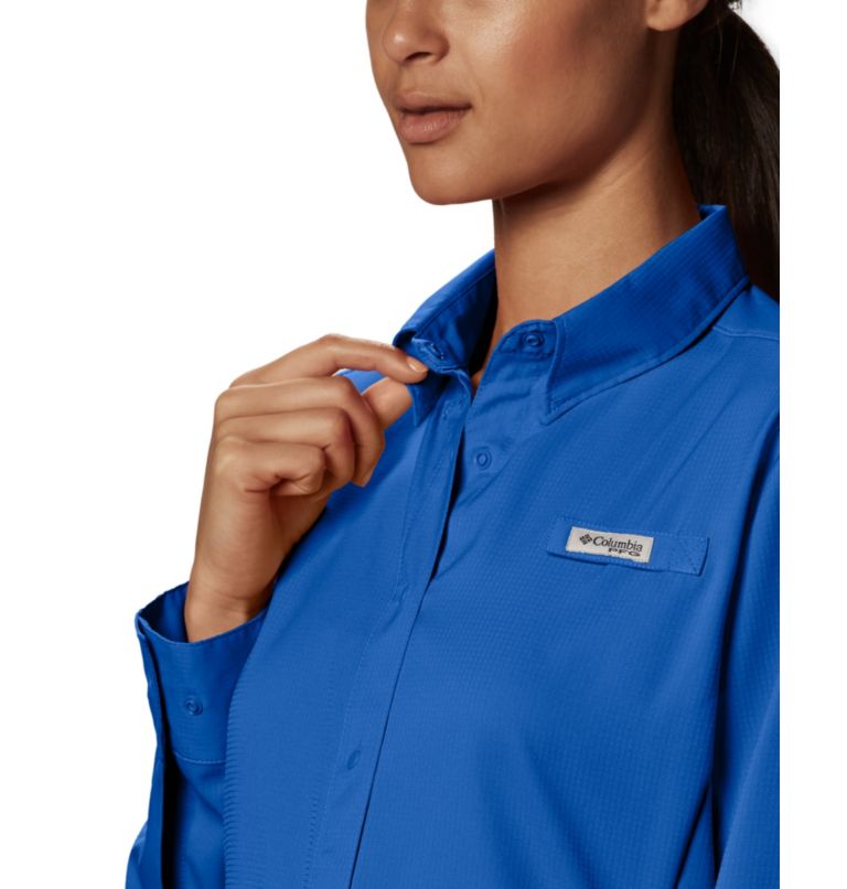 Women’s PFG Tamiami II Long Sleeve Shirt, Color: Blue Macaw, image 5