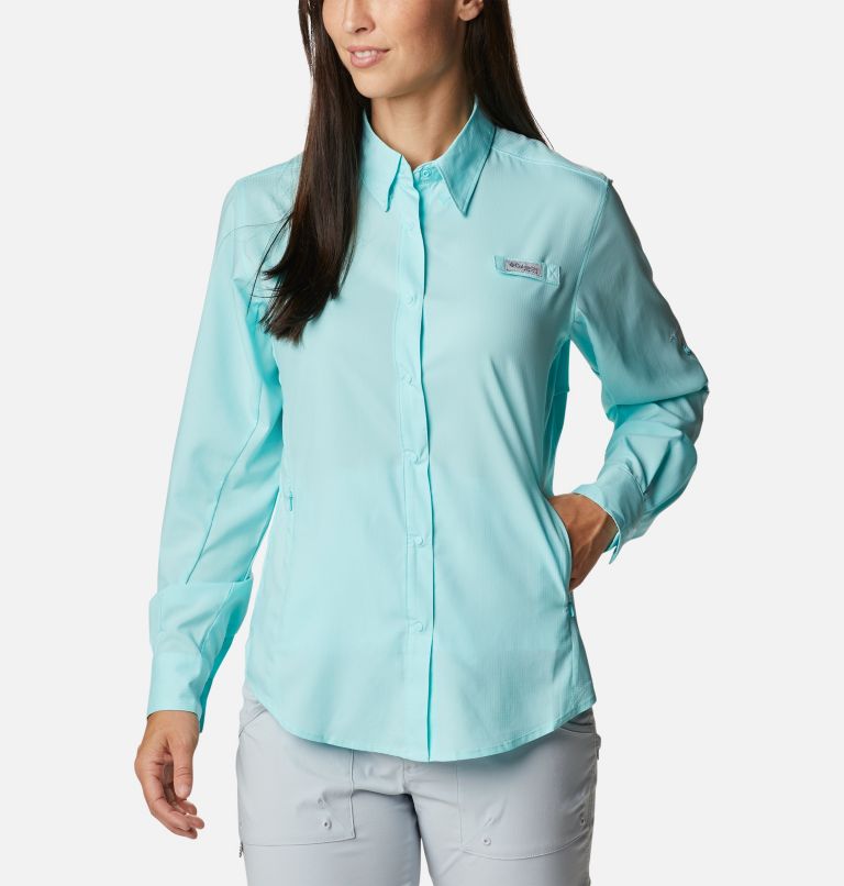 Women’s PFG Tamiami II Long Sleeve Shirt, Color: Gulf Stream, image 1