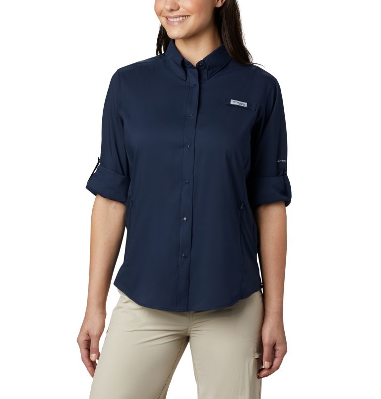 Thumbnail: Women’s PFG Tamiami II Long Sleeve Shirt, Color: Collegiate Navy, image 6