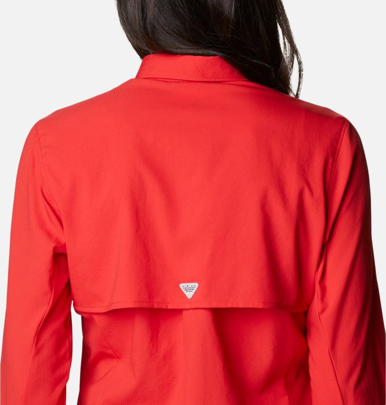 Thumbnail: Women’s PFG Tamiami II Long Sleeve Shirt, Color: Red Spark, image 5