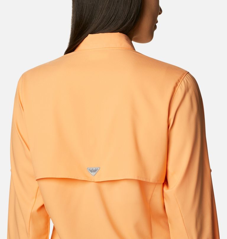 Thumbnail: Women’s PFG Tamiami II Long Sleeve Shirt, Color: Bright Nectar, image 5