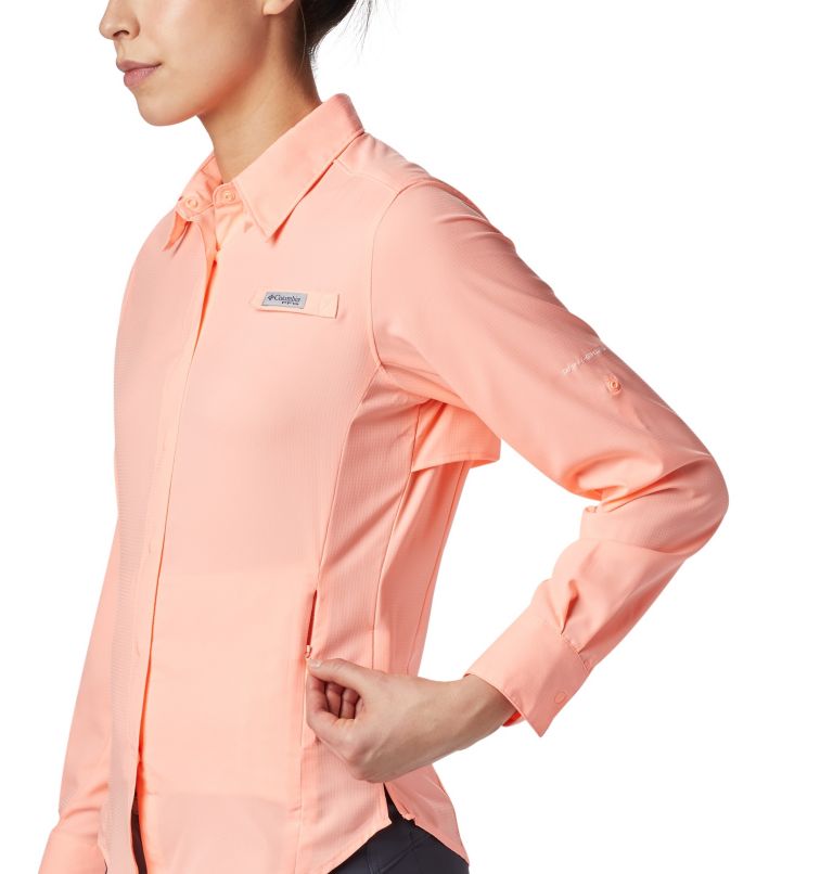 Thumbnail: Women’s PFG Tamiami II Long Sleeve Shirt, Color: Tiki Pink, image 2