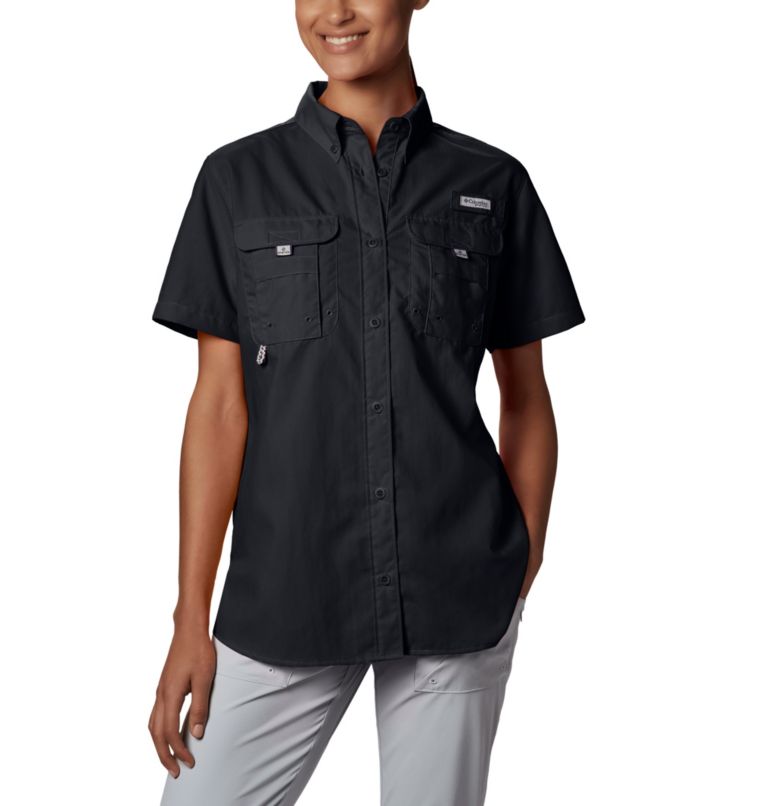 Thumbnail: Women’s PFG Bahama Short Sleeve Shirt, Color: Black, image 3