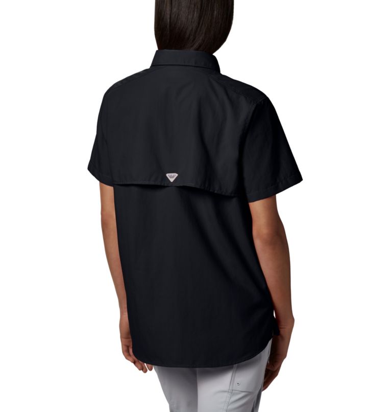 Thumbnail: Women’s PFG Bahama Short Sleeve Shirt, Color: Black, image 2