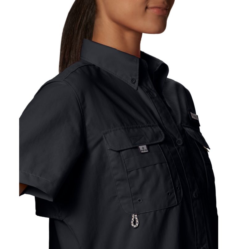Women’s PFG Bahama Short Sleeve Shirt, Color: Black, image 5