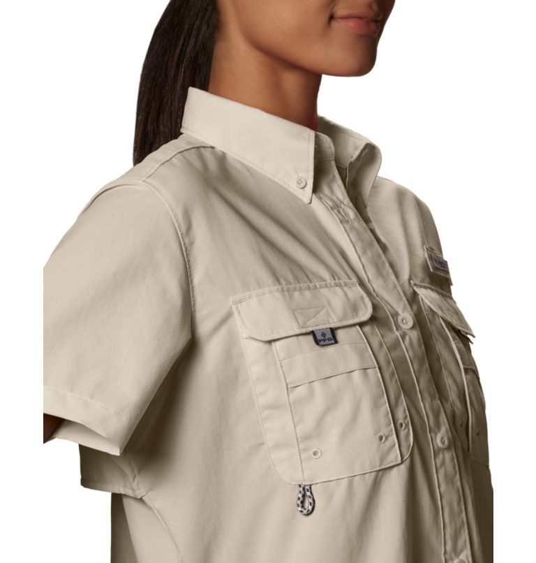 Thumbnail: Women’s PFG Bahama Short Sleeve Shirt, Color: Fossil, image 3