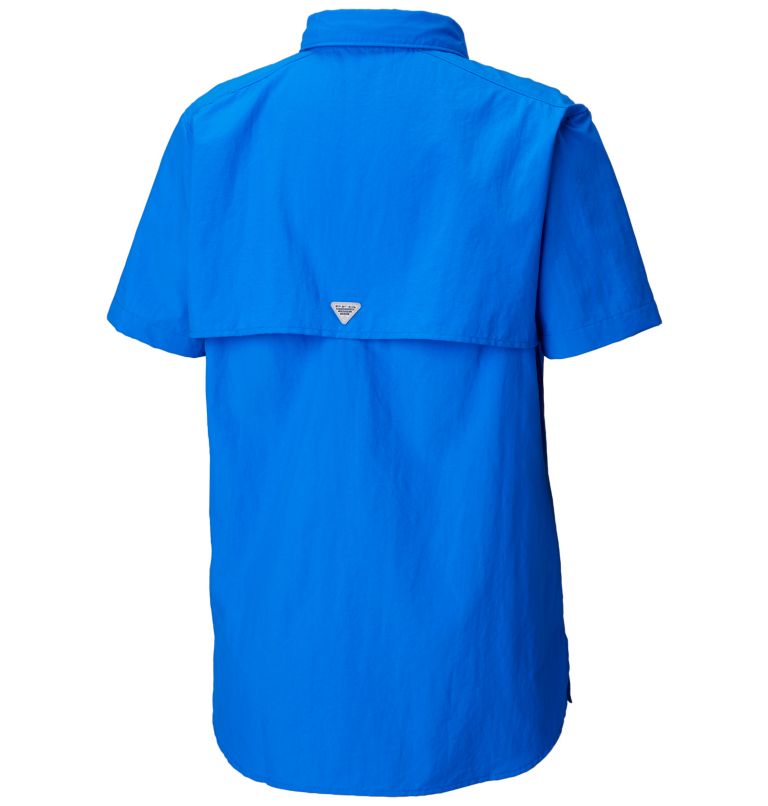 Women’s PFG Bahama Short Sleeve Shirt, Color: Blue Macaw, image 2