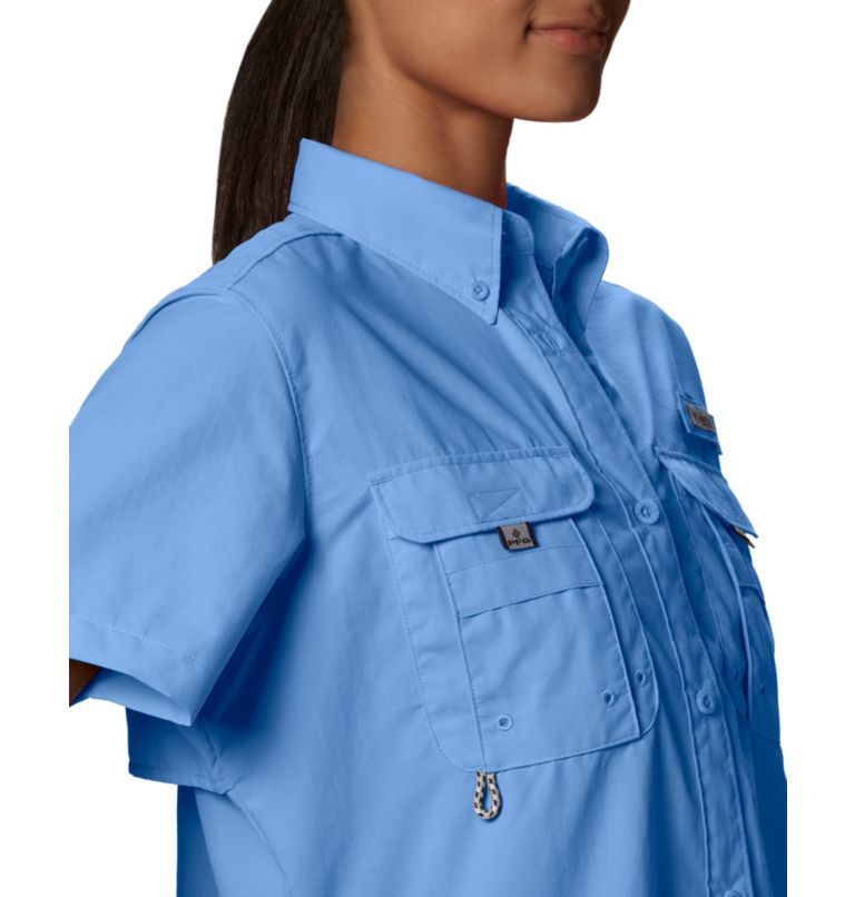 Thumbnail: Women’s PFG Bahama Short Sleeve Shirt, Color: White Cap, image 3