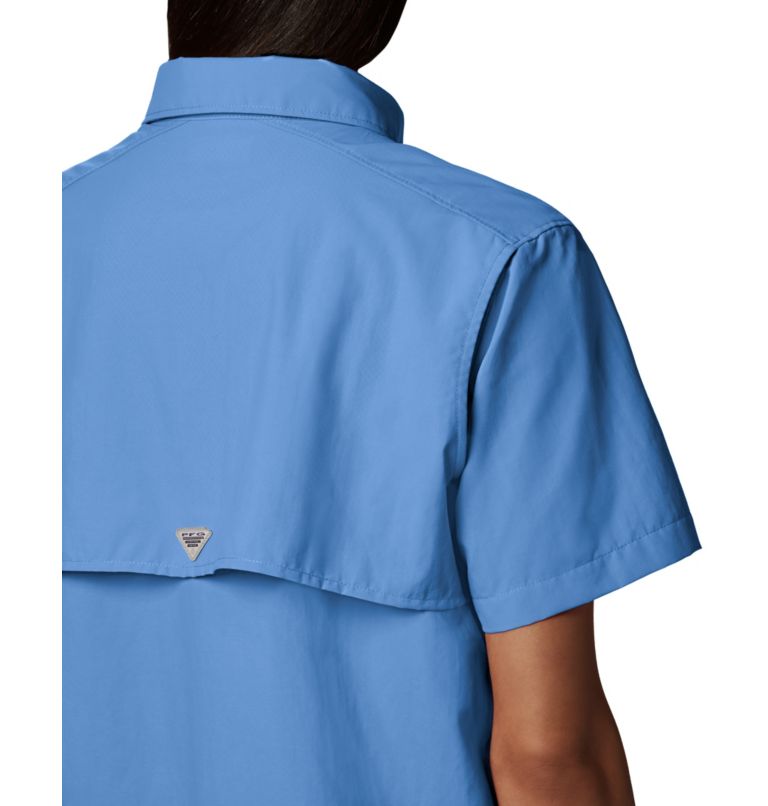 Thumbnail: Women’s PFG Bahama Short Sleeve Shirt, Color: White Cap, image 5