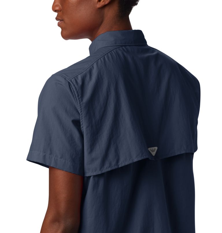 Thumbnail: Women’s PFG Bahama Short Sleeve Shirt, Color: Collegiate Navy, image 3
