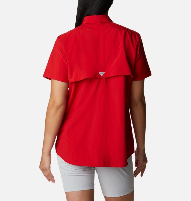 Women’s PFG Bahama Short Sleeve Shirt, Color: Red Spark, image 2