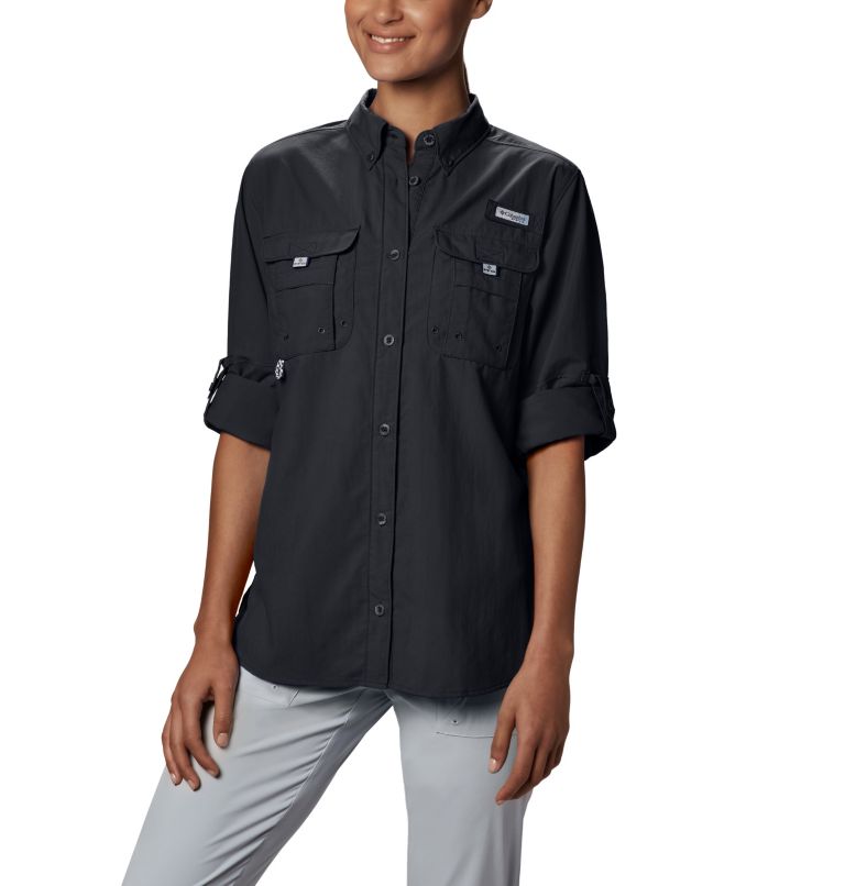 Thumbnail: Women’s PFG Bahama Long Sleeve Shirt, Color: Black, image 3