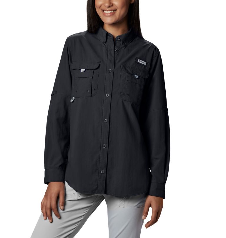 Thumbnail: Women’s PFG Bahama Long Sleeve Shirt, Color: Black, image 1