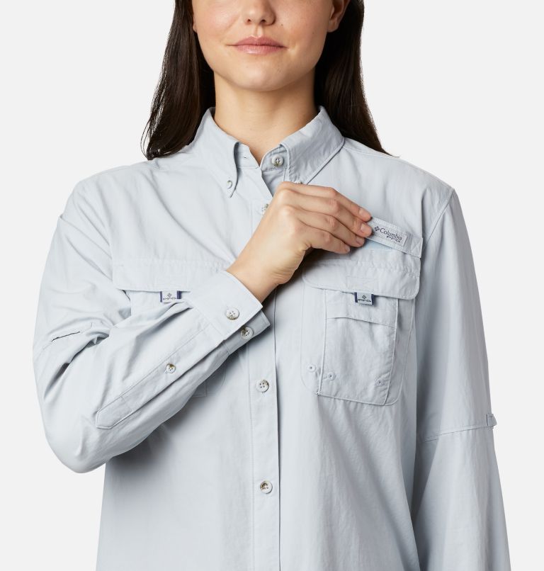 Women’s PFG Bahama Long Sleeve Shirt, Color: Cirrus Grey, image 3