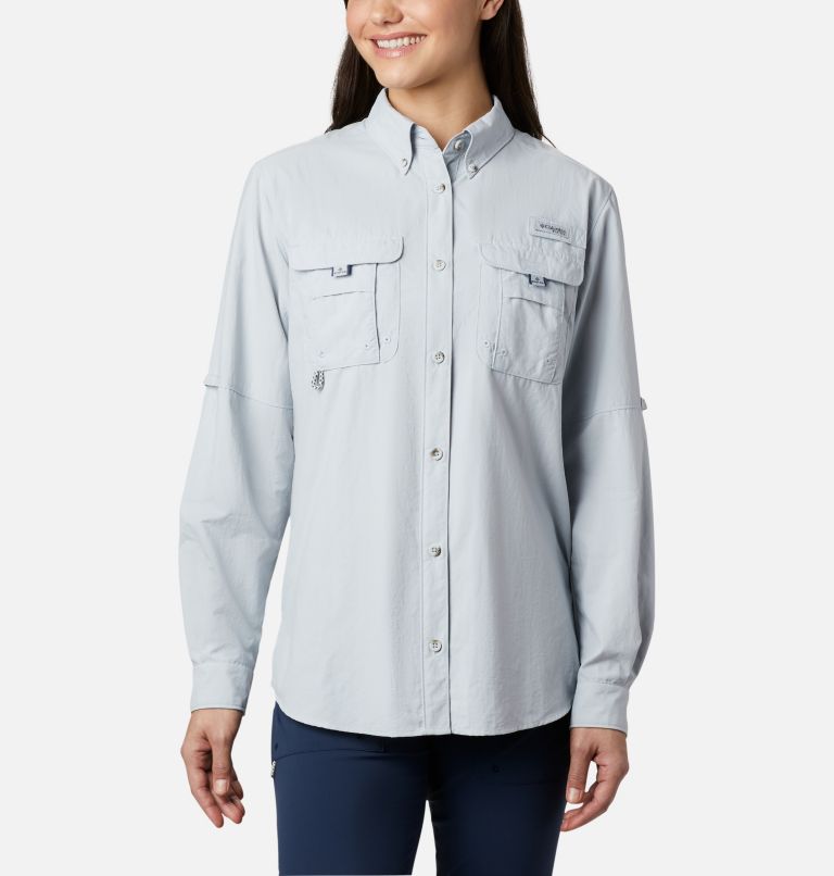 Thumbnail: Women’s PFG Bahama Long Sleeve Shirt, Color: Cirrus Grey, image 1