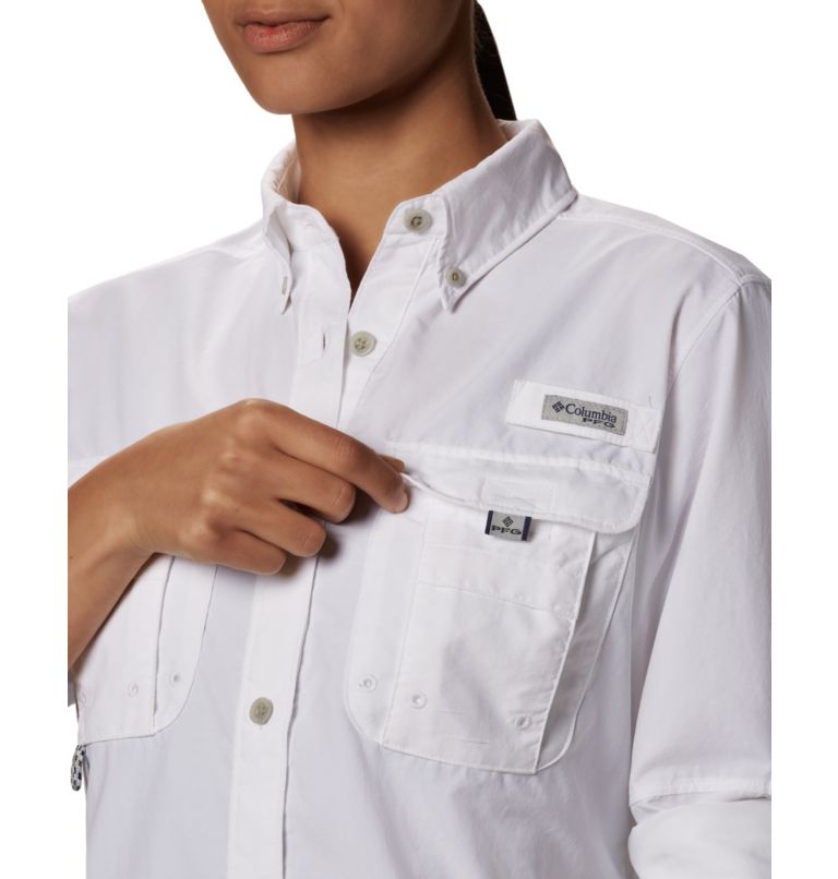 Women’s PFG Bahama Long Sleeve Shirt, Color: White, image 4