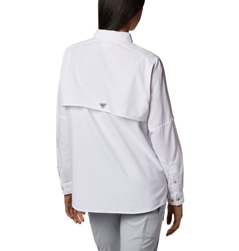 Thumbnail: Women’s PFG Bahama Long Sleeve Shirt, Color: White, image 2