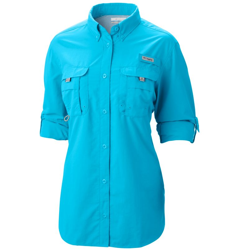 Women’s PFG Bahama Long Sleeve Shirt, Color: Atoll