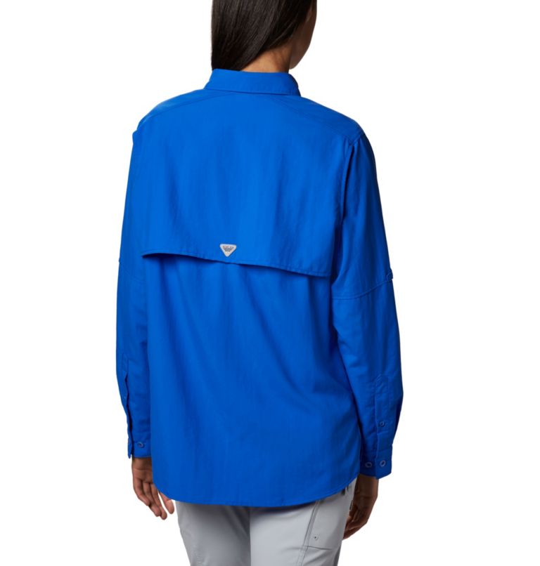 Women’s PFG Bahama Long Sleeve Shirt, Color: Blue Macaw