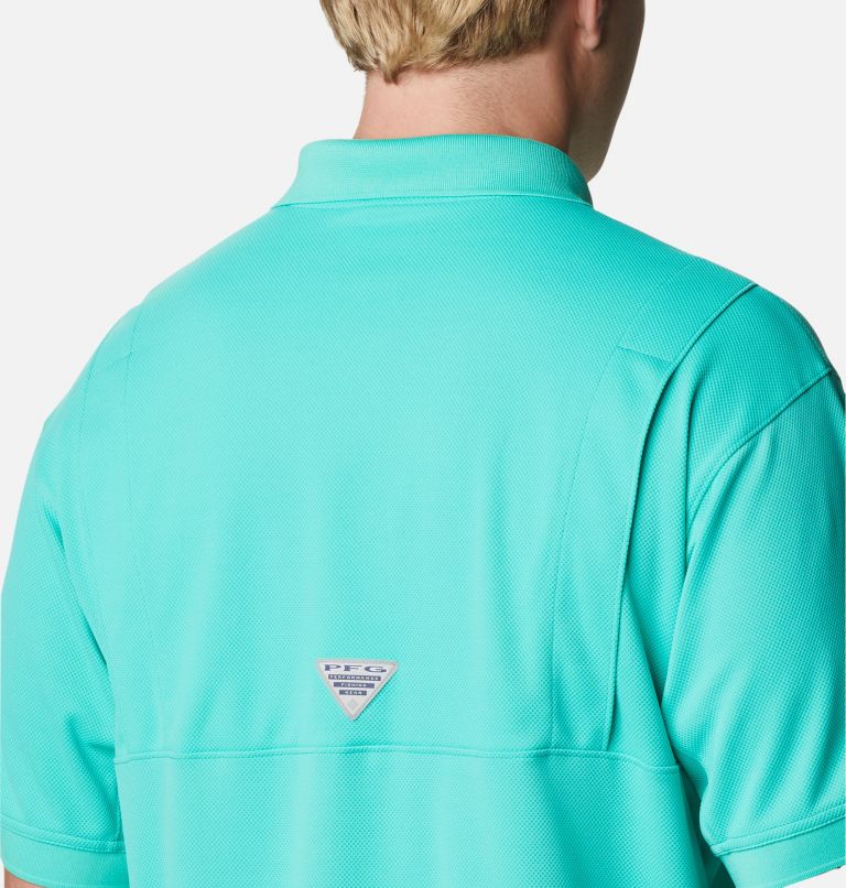 Thumbnail: Men’s PFG Perfect Cast Polo, Color: Electric Turquoise, image 5